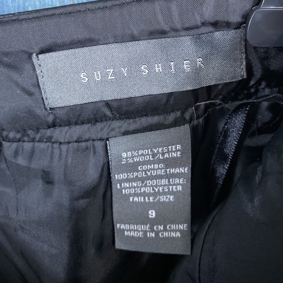 Suzy Shier 90s aesthetic black skirt with polyurethane leather accents - Picture 7 of 8